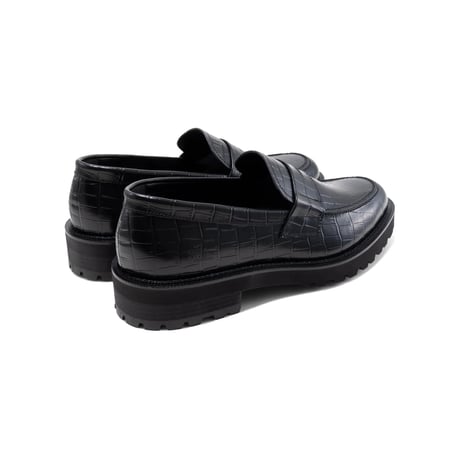 The Kenford Fineshoes | NEW CLASSIC COIN LOAFERS(MENS/BLACK CROCODILE)