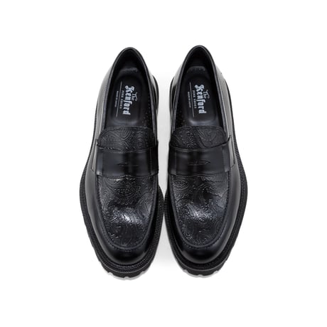 The Kenford Fineshoes |NEW CLASSIC COIN LOAFERS(MENS / BLACK BLACK PAISLEY)