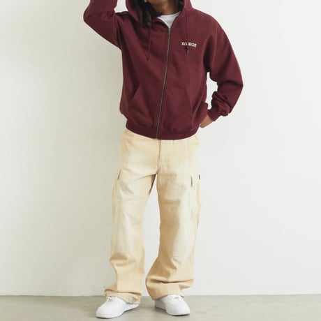 XLARGE | DRAWING OG ZIP HOODED SWEATSHIRT(BURGUNDY)