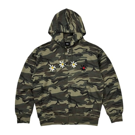 LABROS / 4 Daisy Camo Zip Up Hoodie (Camo)