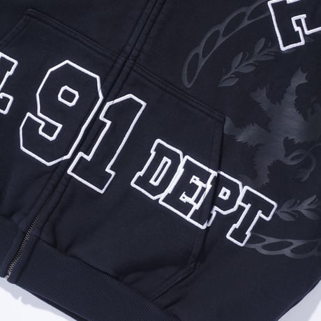 XLARGE | MULTI ZIP HOODED SWEATSHIRT(BLACK)