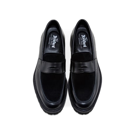 The Kenford Fineshoes |NEW CLASSIC COIN LOAFERS(MENS / BLACK BLACK SUEDE)