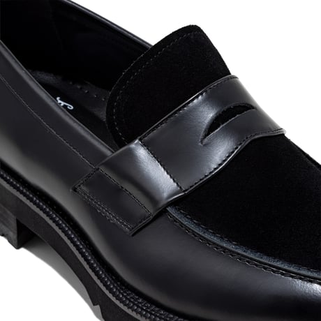 The Kenford Fineshoes |NEW CLASSIC COIN LOAFERS(MENS / BLACK BLACK SUEDE)