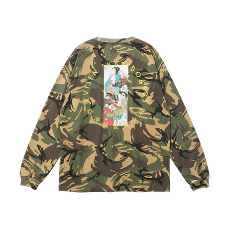 EVISEN SKATEBOARDSゑ®︎ | HYAKKI YAENZU LS TEE (Camo)