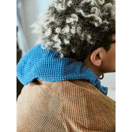 diidii | Reversible Double Raschel Hoodie Light (Blue) Natural Dye