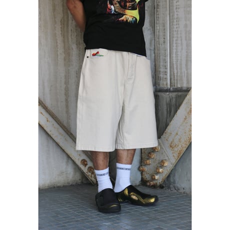 EVISEN SKATEBOARDSゑ®︎ | SUSHI DENIM SHORTS (Ivory)
