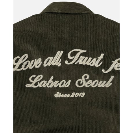 LABROS / Script Corduroy Jacket (Olive)
