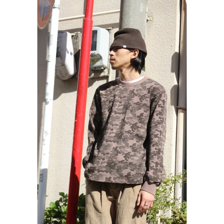 by Parra | Camo woofles long sleeve t-shirt (Brown)