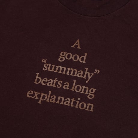 Summaly | ”Words" Logo Tee - Women - (Brown)