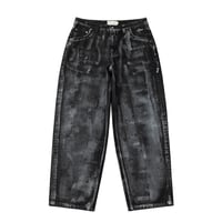 Dime / Baggy Denim Pants (Black/ White Paint)