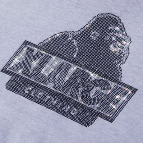 XLARGE | RHINESTONE OG ZIP HOODED SWEAT SHIRT(ASH)