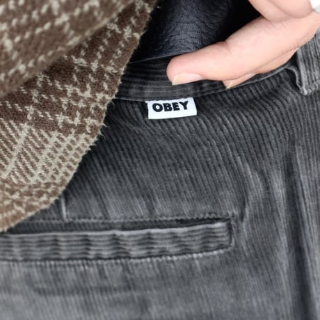 OBEY | DEAN PLEATED CORDUROY PANT (MOONLESS NIGHT FADED)