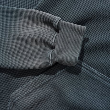 Butter Goods| Faded Waffle Zip-Thru Hood (Black)