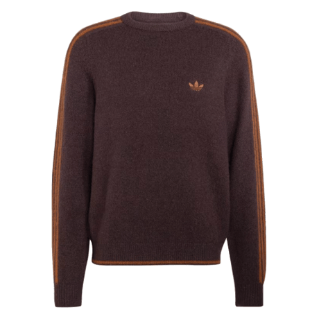 adidas originals | 3 STRIPES FLUFFY KNIT CREW (Aurora Coffee)