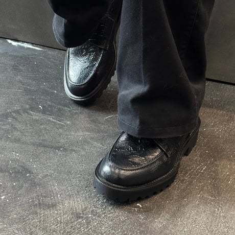 The Kenford Fineshoes | NEW CLASSIC U-MOC LACE UP SHOES (MENS/BLACK PAISLEY)