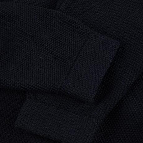 Dime / Knitted Pique Zip Sweater (Navy)