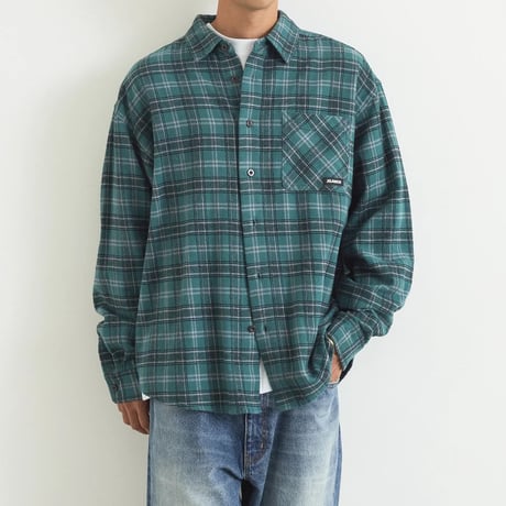 XLARGE | URBAN PLAID L/S SHIRT(GREEN)