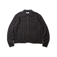 Diaspora skateboards / Tweed Knit Drizzler Jacket (Black)