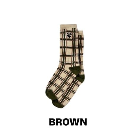 LABROS / Symbol Plaid Socks (2Color)