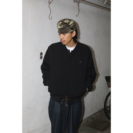 EVISEN SKATEBOARDSゑ®︎ | JACQUARD BOMBER JACKET(Black)