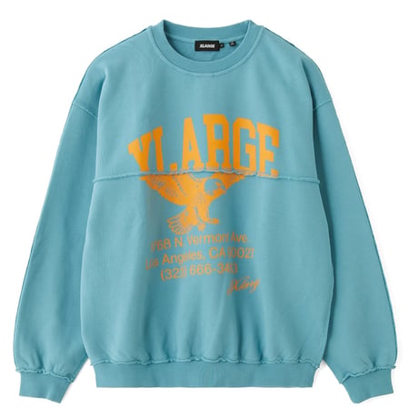 XLARGE | SPLIT CREWNECK SWEATSHIRT(Lt BLUE)