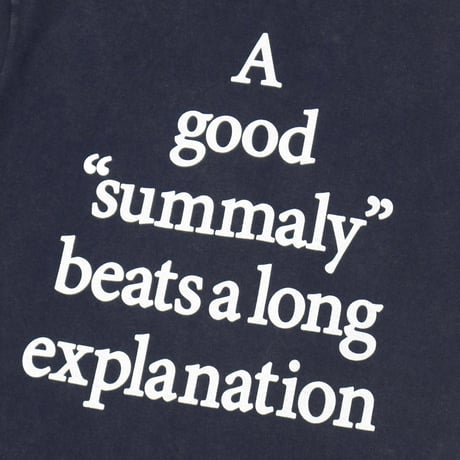 Summaly | ”Words" Logo Tee - Unisex - (Washed Navy)