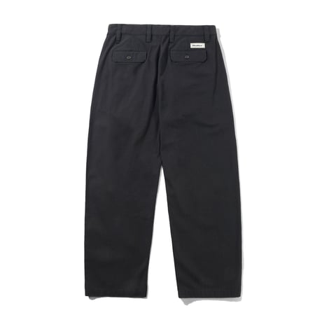 Butter Goods| Pleated Trousers (Washed Black)