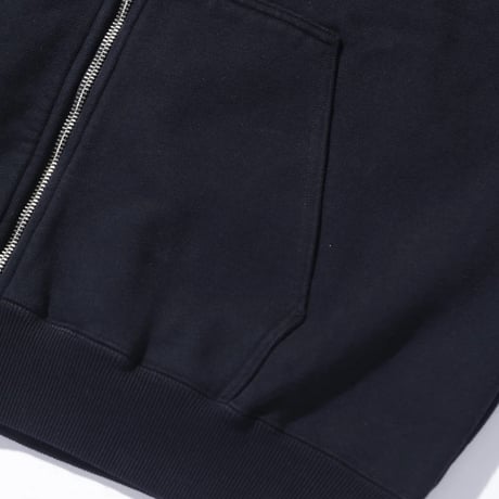 XLARGE | CURSIVE ZIP UP HOODED SWEATSHIRT(NAVY)