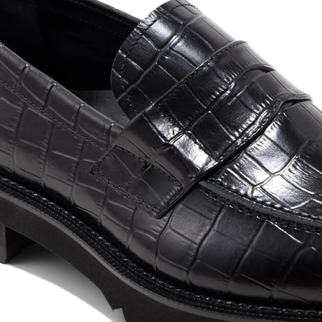 The Kenford Fineshoes | NEW CLASSIC COIN LOAFERS(MENS/BLACK CROCODILE)