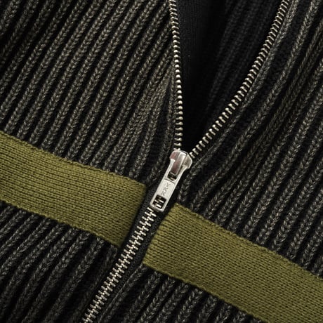 Butter Goods |Bleach Zip-Thru Knit(BLACK)