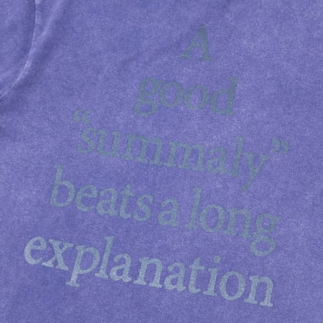 Summaly | ”Words" Logo Tee - Unisex - (Washed Purple)