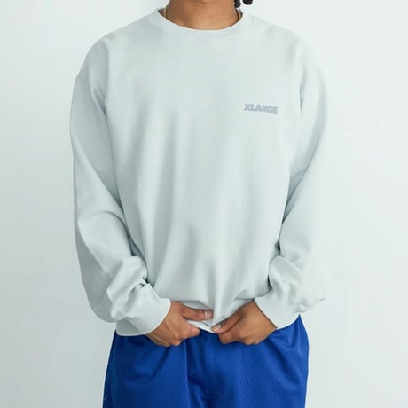 XLARGE | WASHED BACKSIDE OG CREWNECK SWEATSHIRT(GREY)