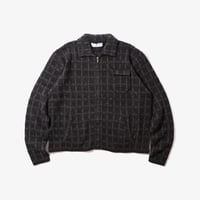 Diaspora skateboards / Tweed Knit Drizzler Jacket (Black)