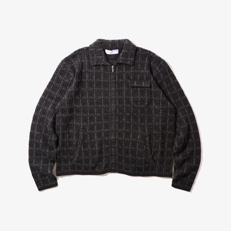 Diaspora skateboards / Tweed Knit Drizzler Jacket (Black)