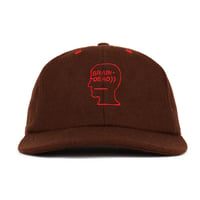 BRAIN DEAD |  FLANNEL CLASSIC LOGOHEAD 6PANEL HAT (BROWN)