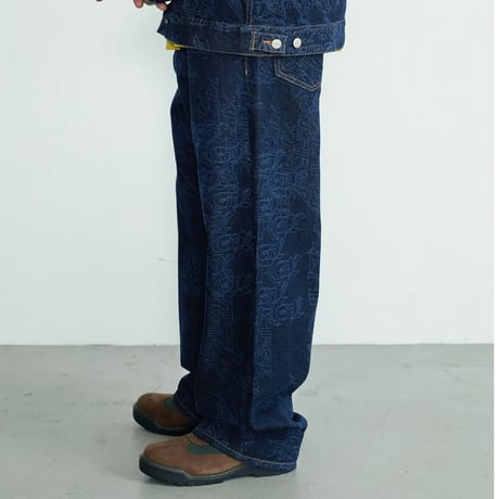 XLARGE | EMB DENIM PANTS(INDIGO)