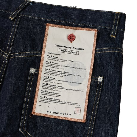 GOOPiMADE |  05P-SYNC CRESCENT WIDE FLARE JEANS ONE WASH (indigo)