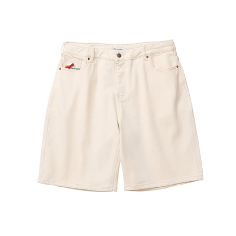 EVISEN SKATEBOARDSゑ®︎ | SUSHI DENIM SHORTS (Ivory)