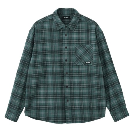 XLARGE | URBAN PLAID L/S SHIRT(GREEN)