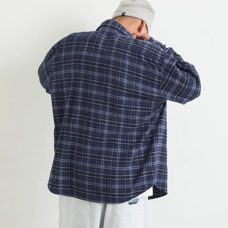 XLARGE | URBAN PLAID L/S SHIRT(NAVY)