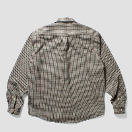 CABARET POVAL | Rewool Plaid L/S Shirt (Beige)