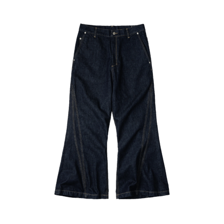 GOOPiMADE |  05P-SYNC CRESCENT WIDE FLARE JEANS ONE WASH (indigo)