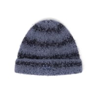 Dime / Mohair Striped Beanie (Blue)