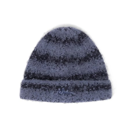 Dime / Mohair Striped Beanie (Blue)