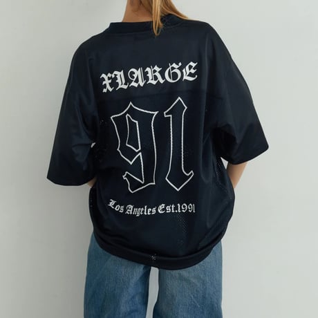 XLARGE | OLD ENGLISH FOOTBALL JERSEY(BLACK)