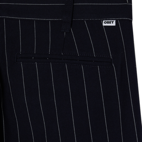 OBEY | DEAN STRIPE PLEATED PANT (NAVY PINSTRPE)