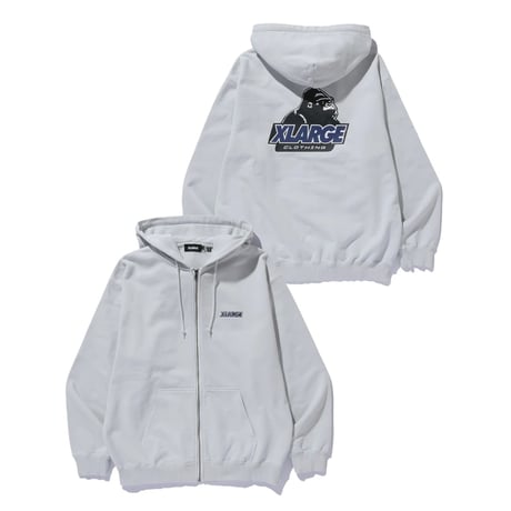 XLARGE | OLD OG ZIP HOODED SWEATSHIRT(GREY)