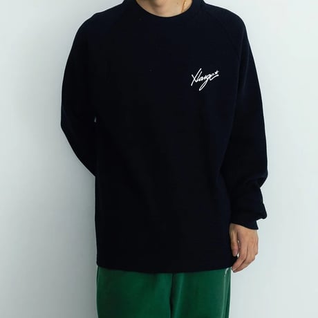 XLARGE | WAFFLE RAGLAN TOP(BLACK)