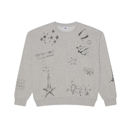 OBEY | DREAMS CREWNECK  (DUSTY ASH GREY)