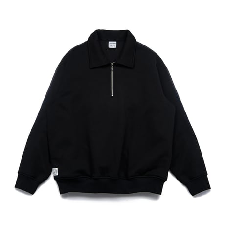 VICTORIA HK / YY QUILTED HALFZIP SWEATSHIRT (BLACK)